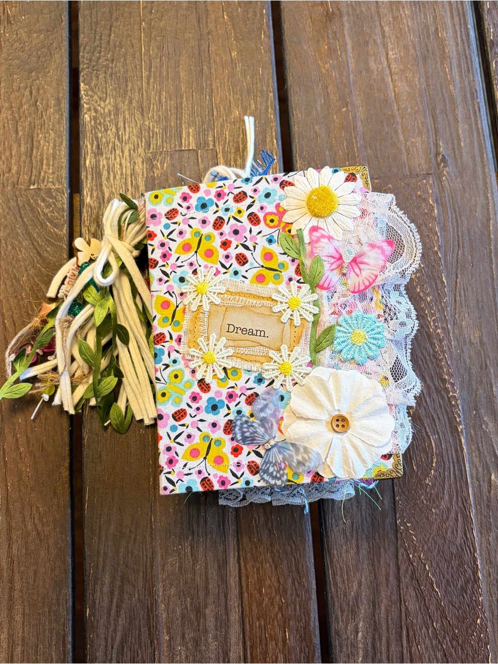 Small Chunky Junk Journal Floral Butterfly Dream Fully Decorated 3 Signatures